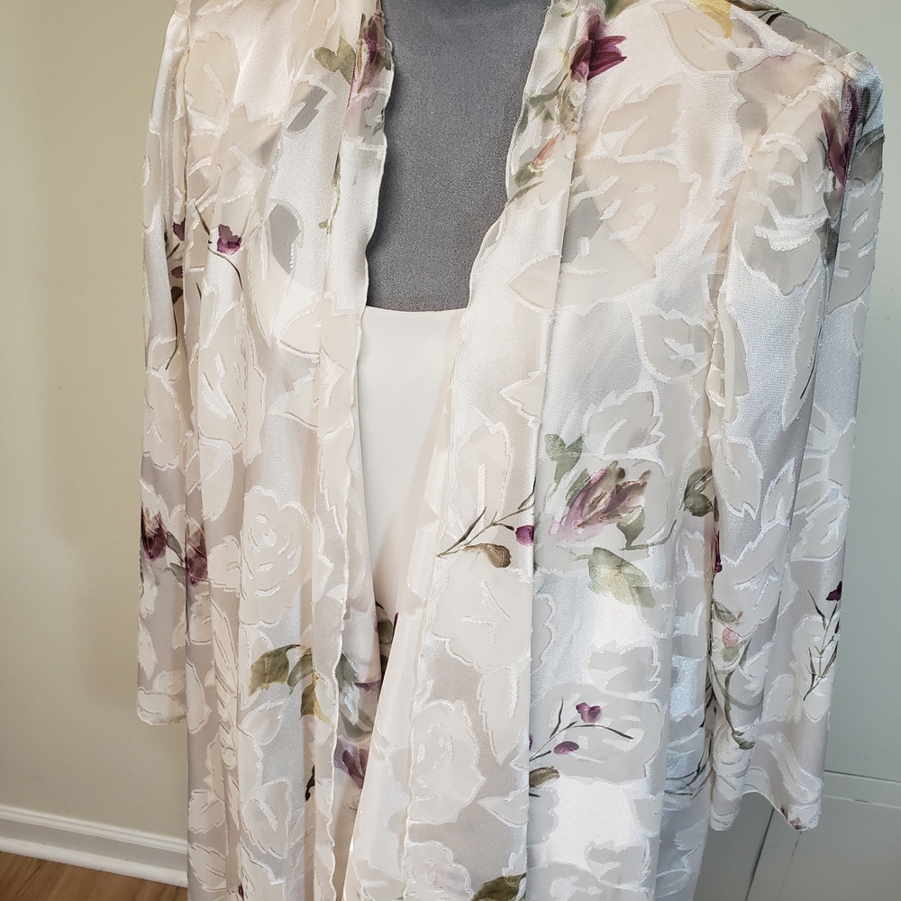 Formal Floral Cream Dress